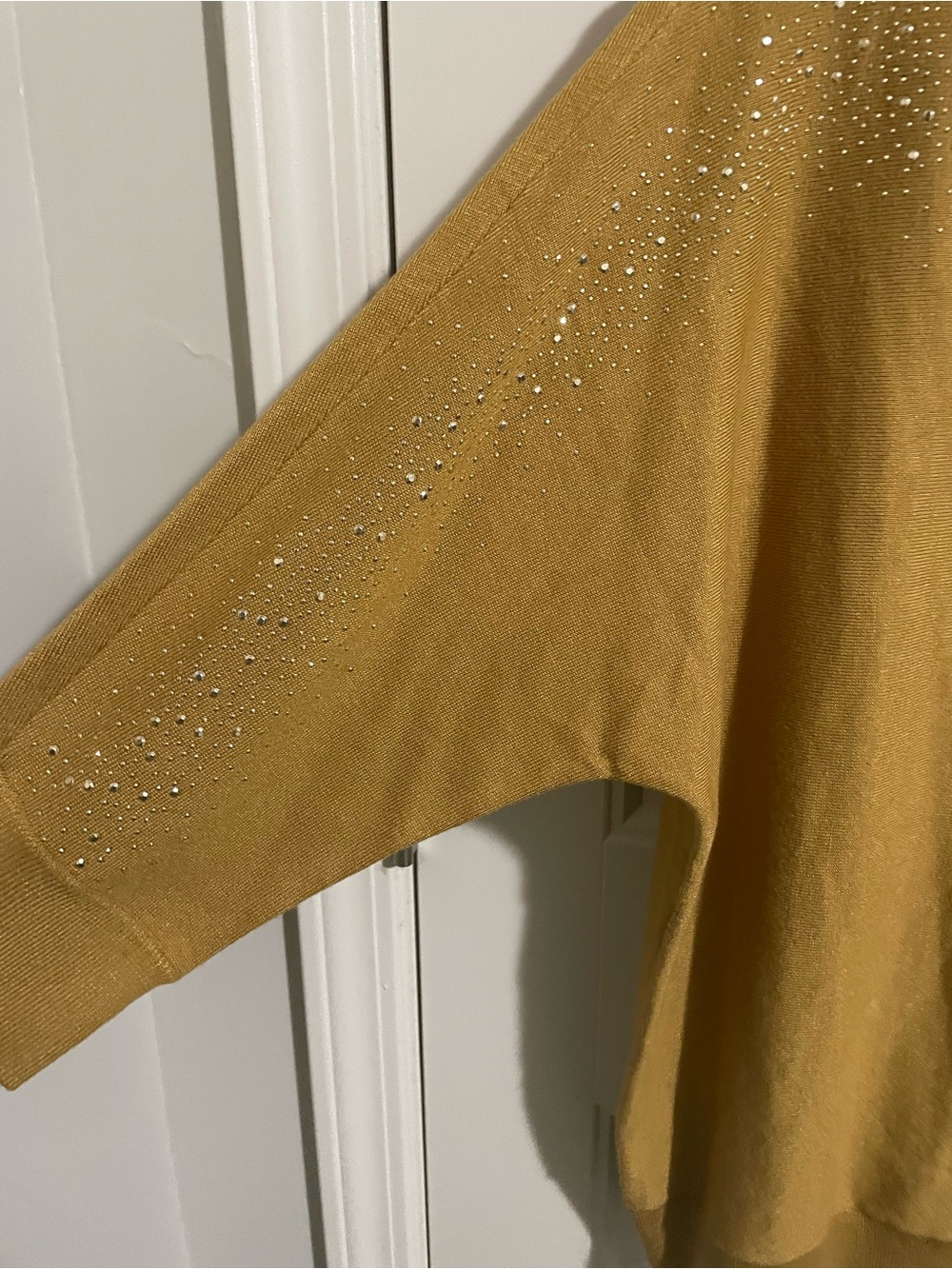 89th & Madison Mustard Studded Knit Sweater - Picture 4 of 8